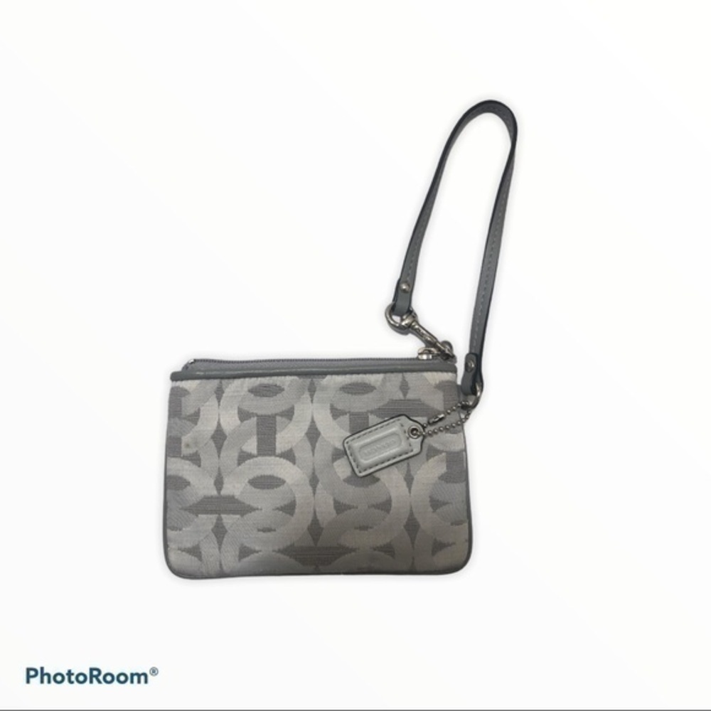 Coach Madison rare chainlink gray wristlet bag - Picture 4 of 9